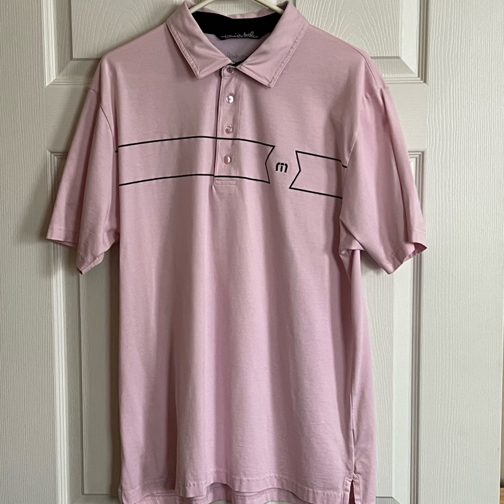 Travis Mathew Men’s Polo in Pink- xl